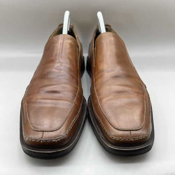 Michael Toschi Slip On Loafers Men Size 8 Brown Leather Low Top Carbonlite Shoes main image 6